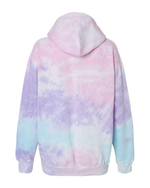 Youth Tie-Dyed Hooded Sweatshirt - Cotton Candy Back
