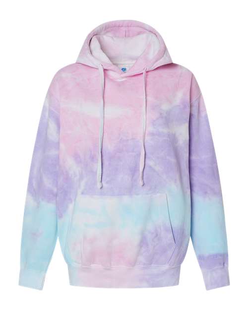 Youth Tie-Dyed Hooded Sweatshirt - Cotton Candy Front