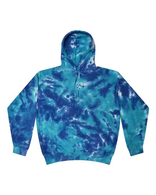 Youth Tie-Dyed Hooded Sweatshirt - Multi Blue Front