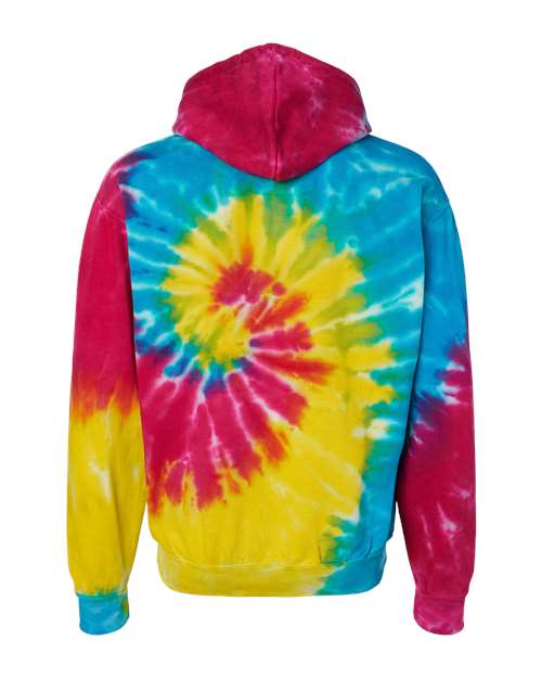 Youth Tie-Dyed Hooded Sweatshirt - Reactive Rainbow Back