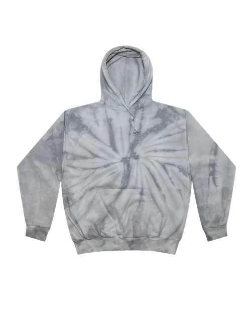 Youth Tie-Dyed Hooded Sweatshirt - Spider Silver Front
