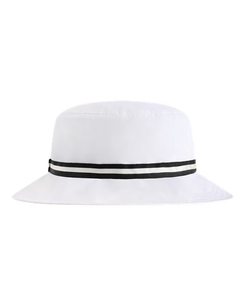 The Oxford Performance Bucket Hat - White/ Black Back