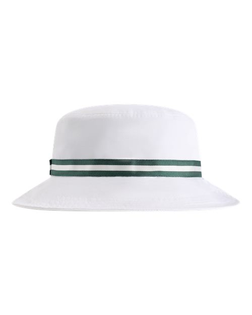 The Oxford Performance Bucket Hat - White/ Green Back