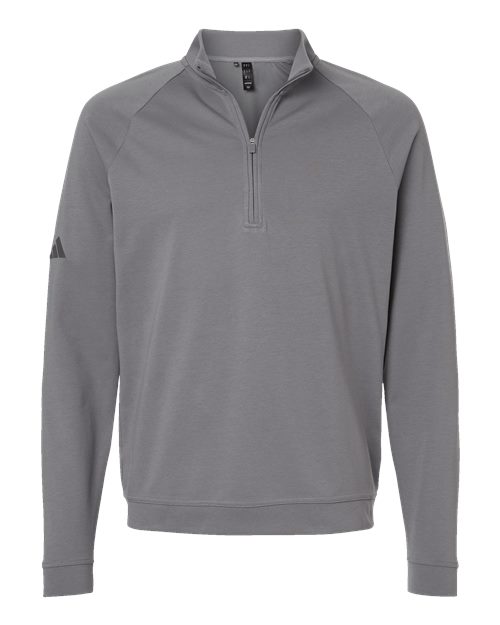Men's Club Quarter-Zip Pullover - Grey Three Front