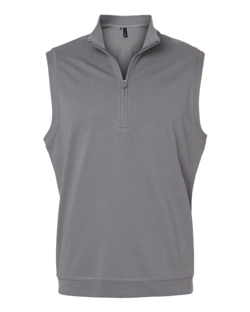 Men's Club Quarter-Zip Vest - Grey Three Front