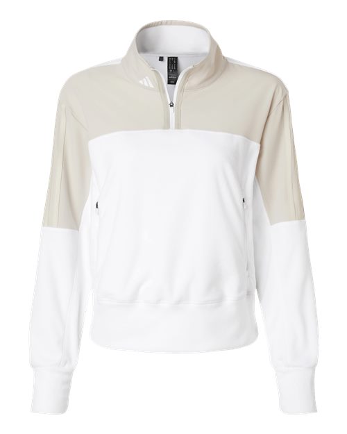 Women's Fleece Quarter-Zip Pullover - Alumina Front