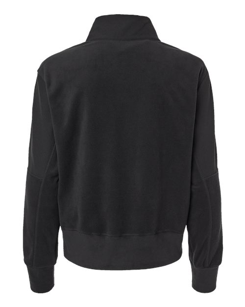 Women's Fleece Quarter-Zip Pullover - Black Back