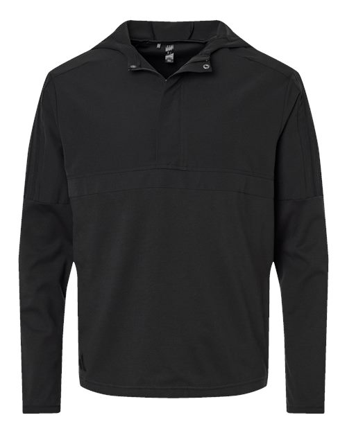 Men's Half-Zip Hooded Anorak - Black Front