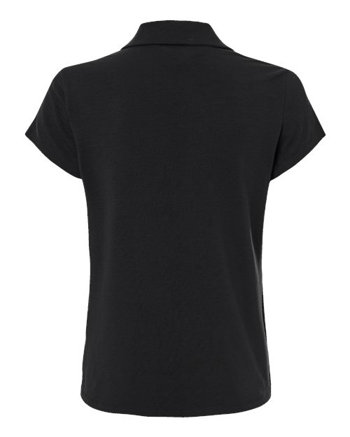 Women's Blended Polo - Solid Black Back