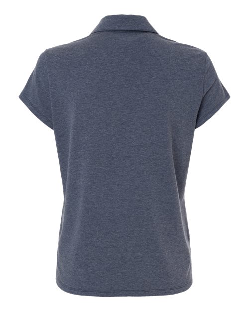 Women's Blended Polo - Collegiate Navy Melange Back