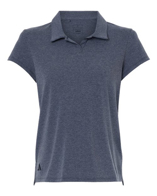 Women's Blended Polo - Collegiate Navy Melange Front