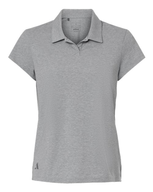 Women's Blended Polo - Grey Three Melange Front