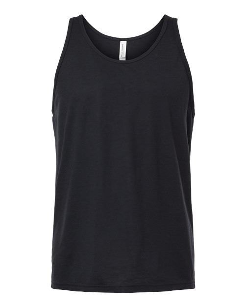 Unisex Triblend Tank - Solid Black Triblend Front