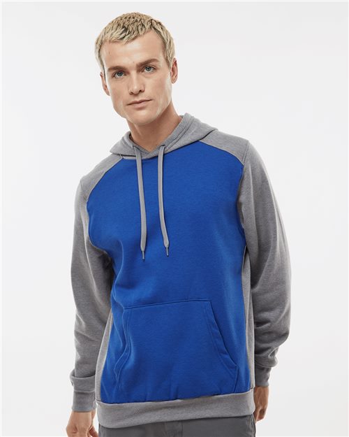 Unisex Eco Revive™ Three-Season Triblend Fleece Hooded Sweatshirt - Gold/ Carbon Heather Front