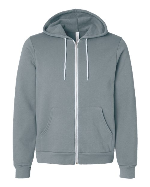 Unisex Sponge Fleece Full-Zip Hoodie Sweatshirt - Blue Storm Front