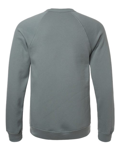 Unisex Sponge Fleece Raglan Crewneck Sweatshirt - Blue Storm Back