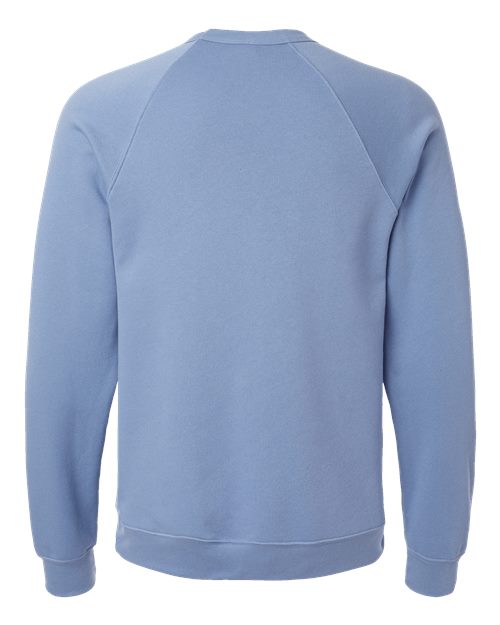 Unisex Sponge Fleece Raglan Crewneck Sweatshirt - Lavender Blue Back