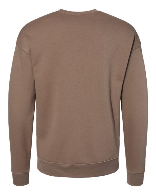Unisex Sponge Fleece Drop Shoulder Crewneck Sweatshirt - Vintage Brown Back