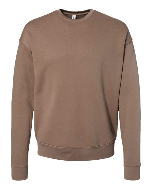 Unisex Sponge Fleece Drop Shoulder Crewneck Sweatshirt - Vintage Brown Front