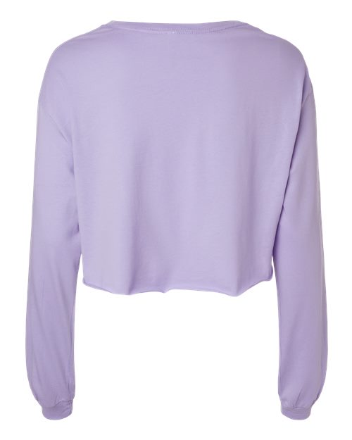 Women's FWD Fashion Crop Long Sleeve Tee - Dark Lavender Back