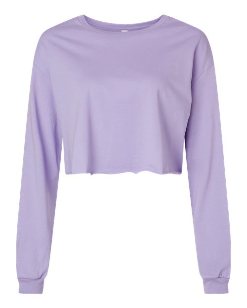 Women's FWD Fashion Crop Long Sleeve Tee - Dark Lavender Front