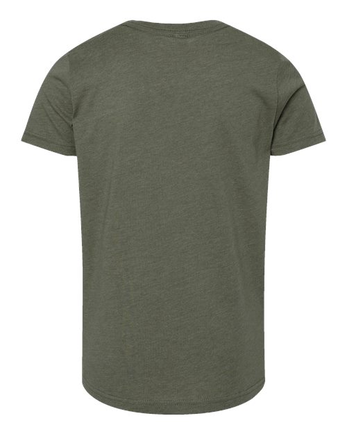 Youth CVC Jersey Tee - Heather Military Green Back