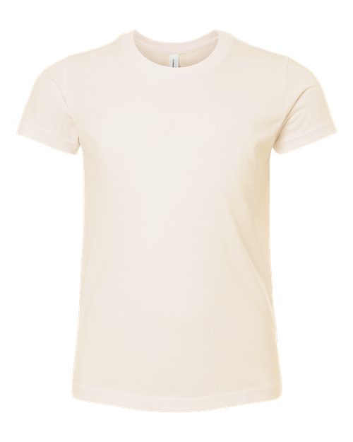 Youth CVC Jersey Tee - Heather Natural Front