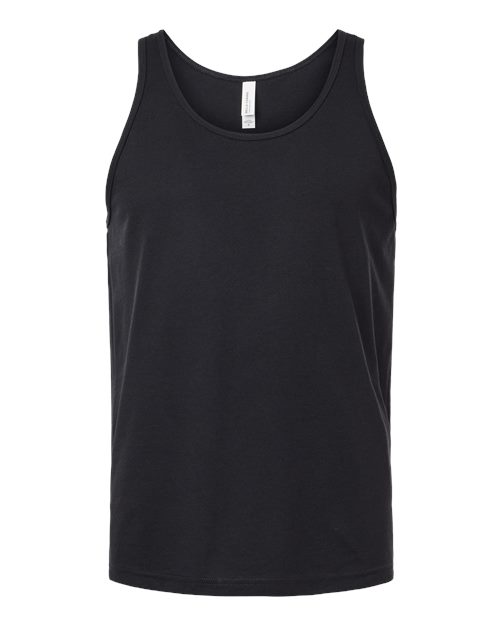 Unisex Heather CVC Tank - Solid Black Blend Front