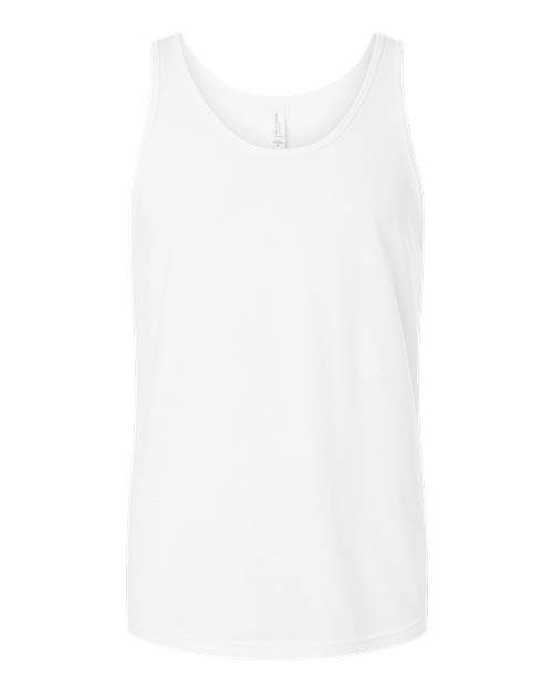 Unisex Heather CVC Tank - Solid White Blend Front