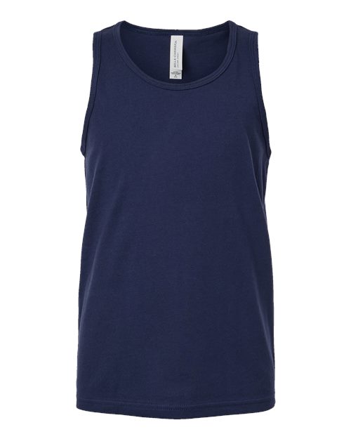 Youth Jersey Tank - Navy Front