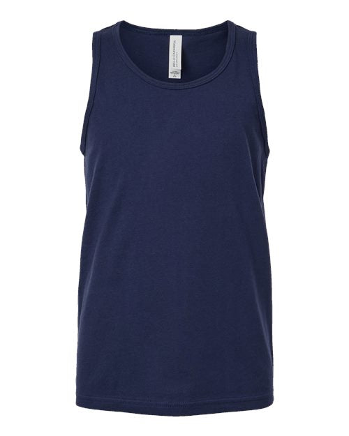 BELLA + CANVAS Youth Jersey Tank - Navy Front