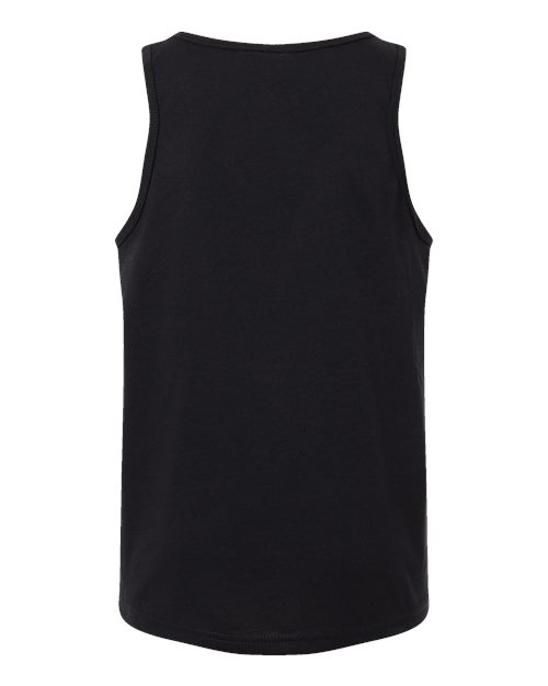 Youth Heather CVC Tank - Solid Black Blend Back