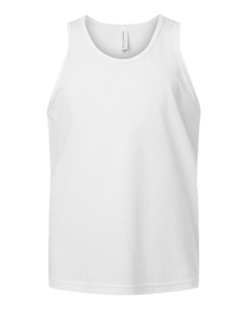 BELLA + CANVAS Youth Heather CVC Tank - Solid White Blend Front