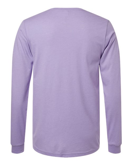 Heather CVC Long Sleeve Tee - Heather Dark Lavender Back