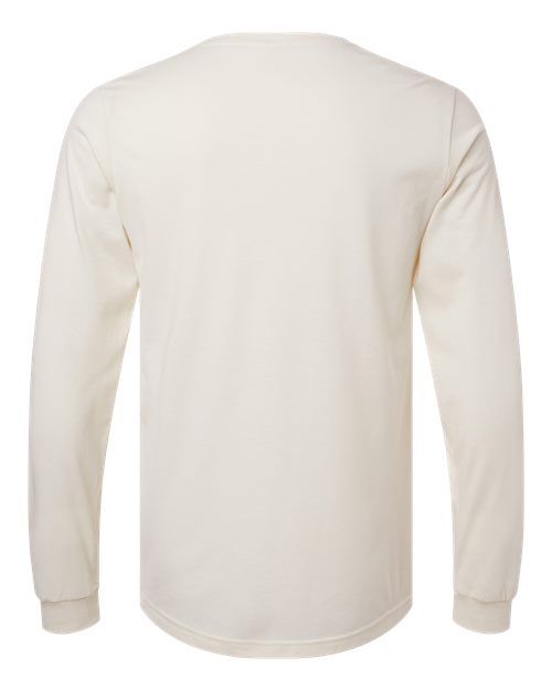 Heather CVC Long Sleeve Tee - Heather Natural Back