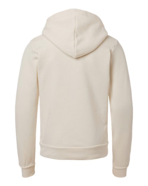 Youth Sponge Fleece Hoodie Sweatshirt - Natural Back