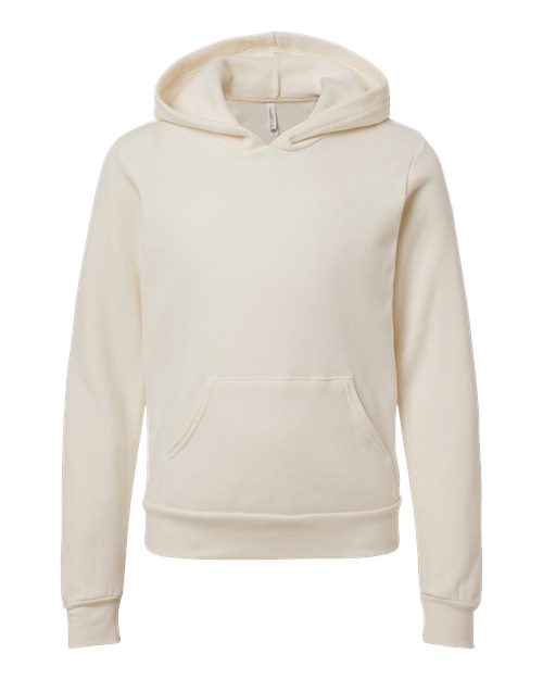 Youth Sponge Fleece Hoodie Sweatshirt - Natural Front