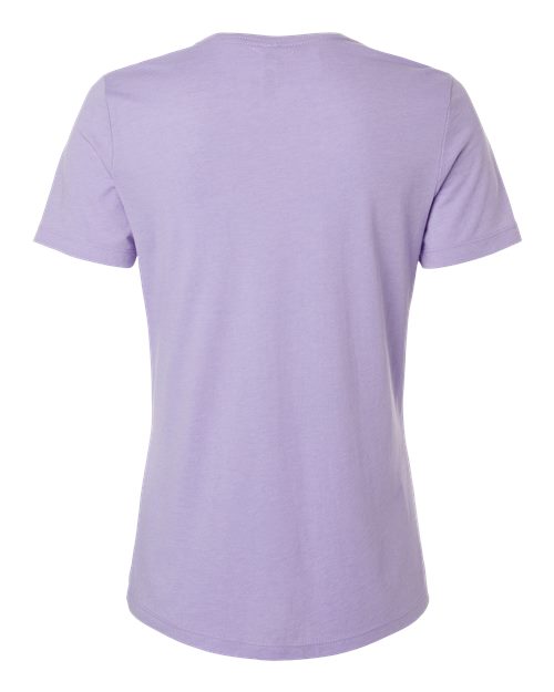 Women’s Relaxed Fit Heather CVC Tee - Heather Dark Lavender Back