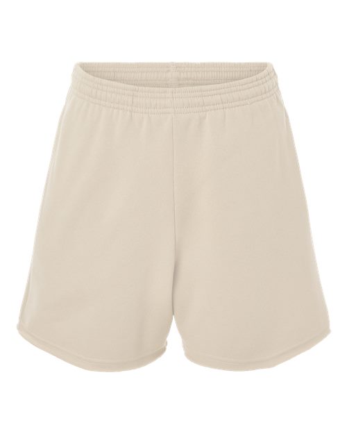 Women's Cutoff Fleece Shorts - Heather Dust Front