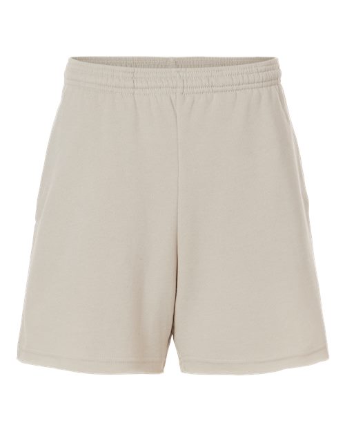 BELLA + CANVAS Women's Cutoff Shorts - Heather Dust Front