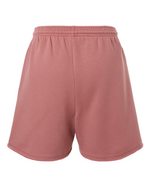 Women's Cutoff Fleece Shorts - Mauve Back