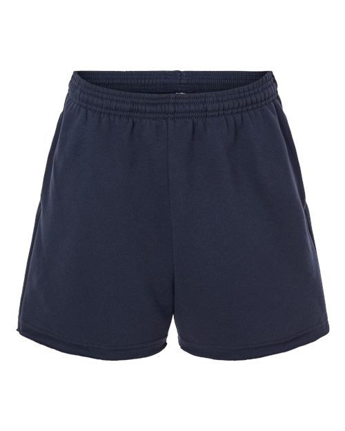 Women's Cutoff Fleece Shorts - Navy Front