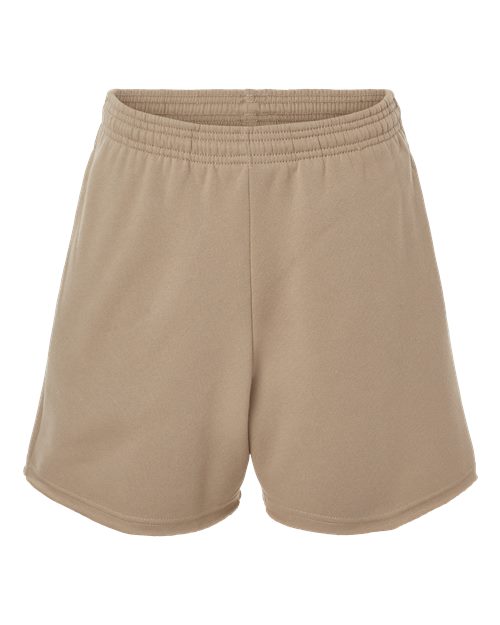 Women's Cutoff Fleece Shorts - Tan Front