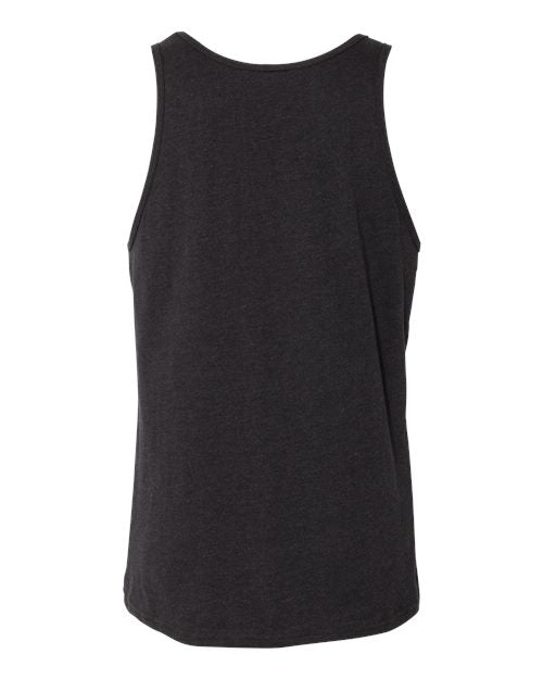 Unisex Heather CVC Tank - Black Heather Back