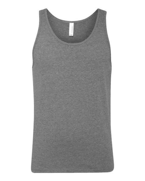 Unisex Heather CVC Tank - Deep Heather Front