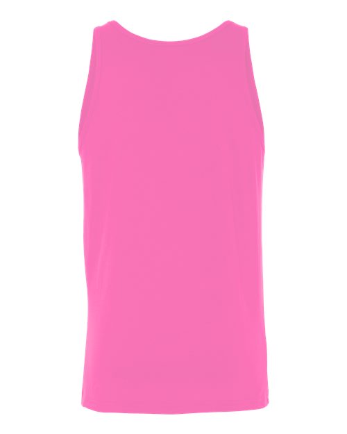 Unisex Heather CVC Tank - Neon Pink Back
