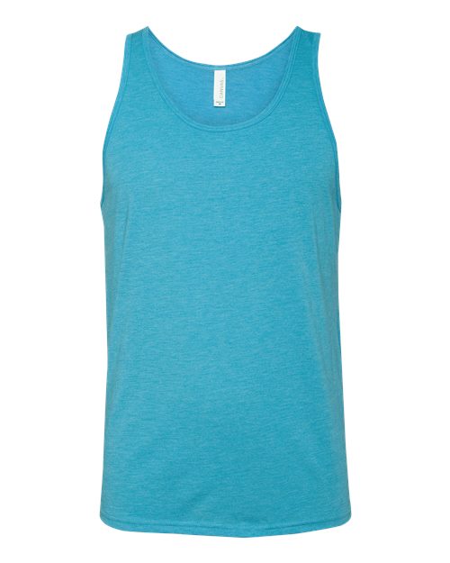 Unisex Triblend Tank - Aqua Triblend Front
