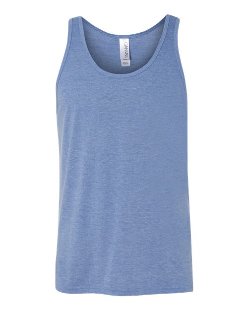 Unisex Triblend Tank - Blue Triblend Front