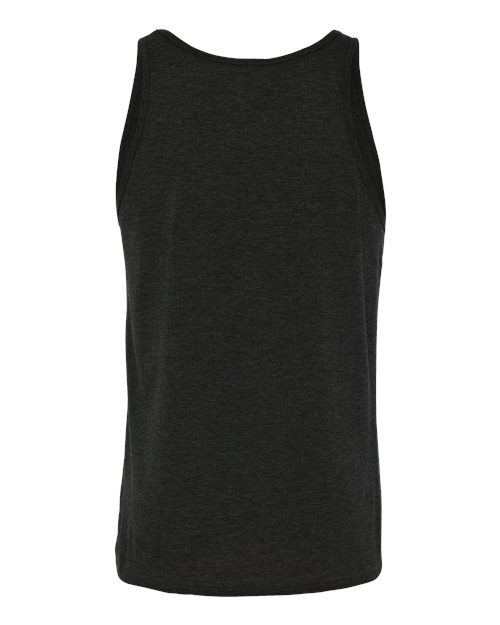 Unisex Triblend Tank - Charcoal Black Triblend Back