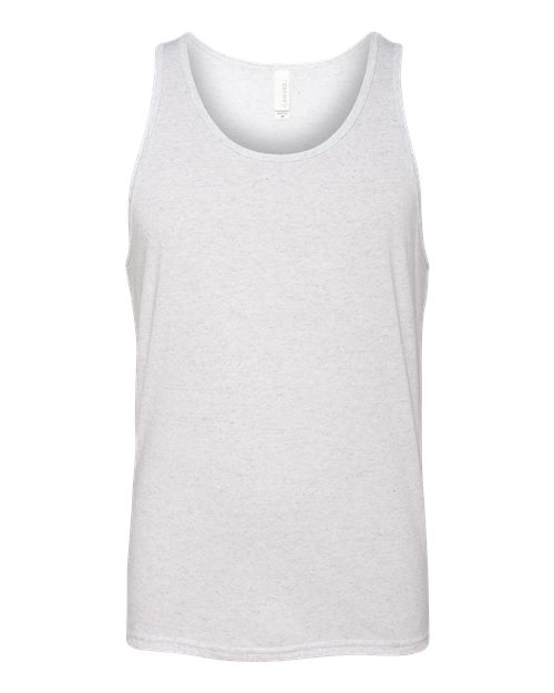 Unisex Triblend Tank - White Fleck Triblend Front